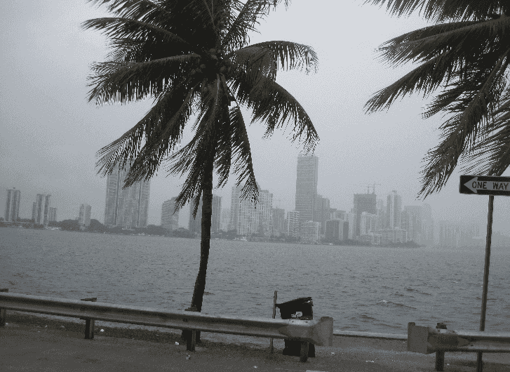 Épocas de furacão em Miami na Flórida
